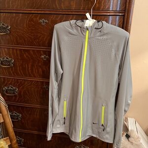 Nike Vapor Running Gray Jacket with Neon Accents